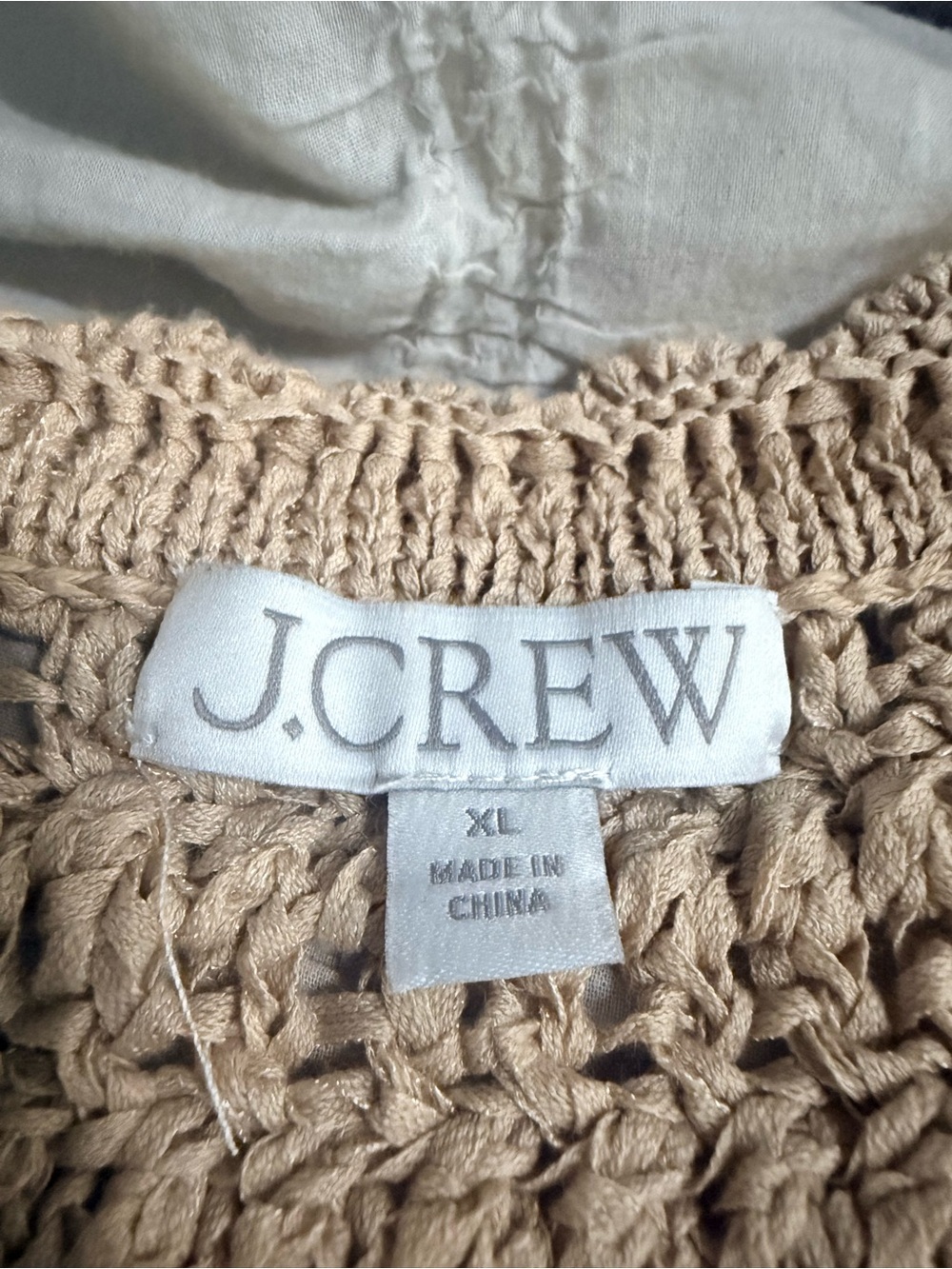 J. Crew Montauk Crochet Tank Top - Beige XL - Picture 3 of 6